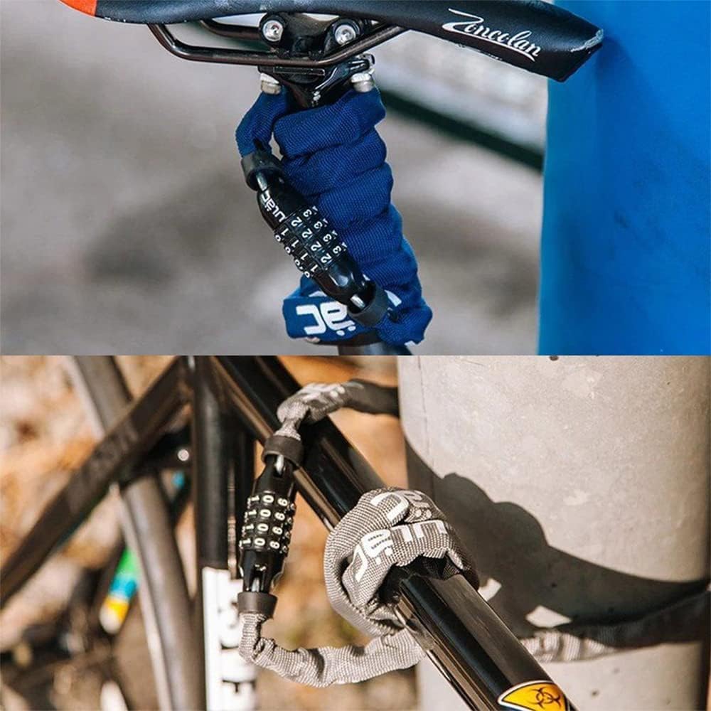 ULAC Bicycle Chain Lock Key Dial Lock Cable Lock Bike