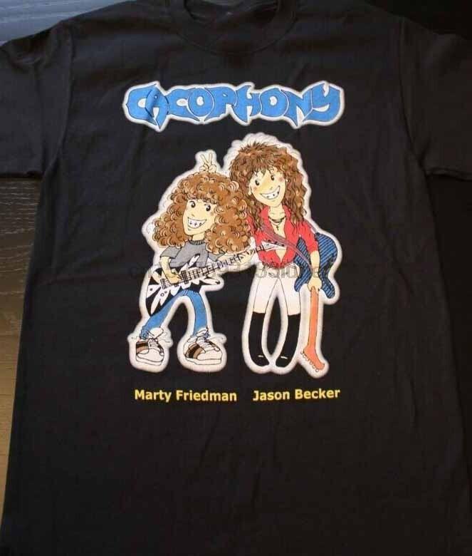 Cacophony Jason Becker-Marty Friedman Gift For Fan black All Size Shirt  HE1208 Unisex T-Shirt S