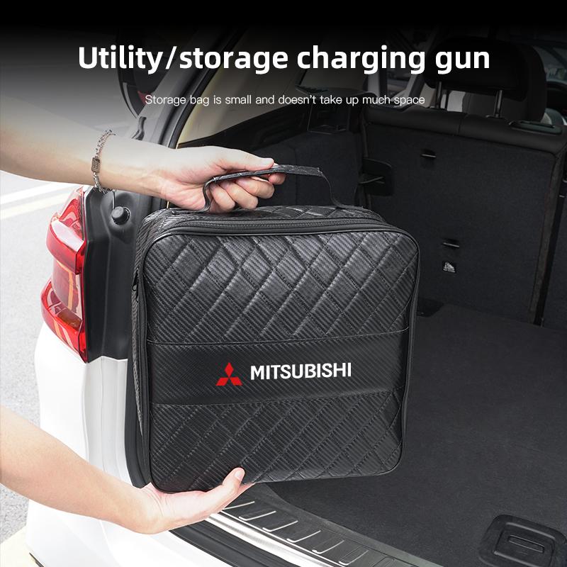 Neue Energie Auto Ladekabel Aufbewahrung Tragetasche Organizer Box Auto Innenraum Für Mitsubishi Eclipse Lancer Outlander Pajero Colt