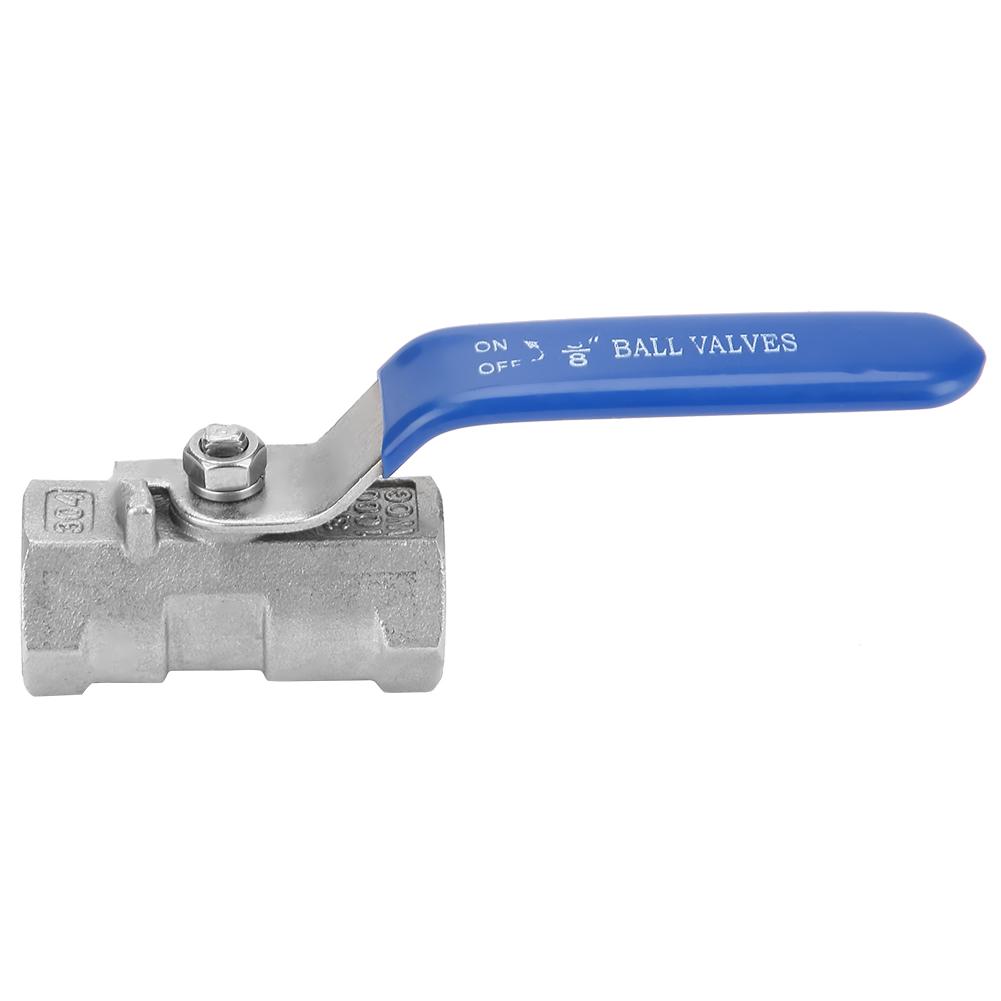 Stainless Steel Straight-Through Female Ball Valve Reduced Port Pipe Ball Valve 6 Sizes 1/4" 3/8" 3/4" 1" 1-1/4" 1-1/2"