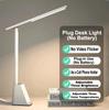 15W Wireless Quick-Charging Desk Light Eye-Protecting LED Folding Plug-in Intelligent Desk Lamp For Work And Study Table Lamps