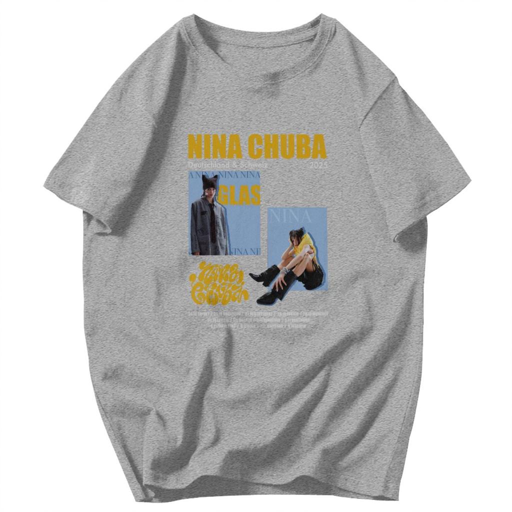 Men T Shirt Singer Nina Chuba Album Tour 2025 Graphic Summer Y2K Graphic Customized Unisex Clothing T Shirts