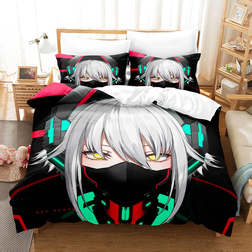 Hot Virtual Idol Zentreya Themed Bedding Set Skin Friendly Duvet Cover Pillowcases Cozy Indoor Sleeping Room Decoration