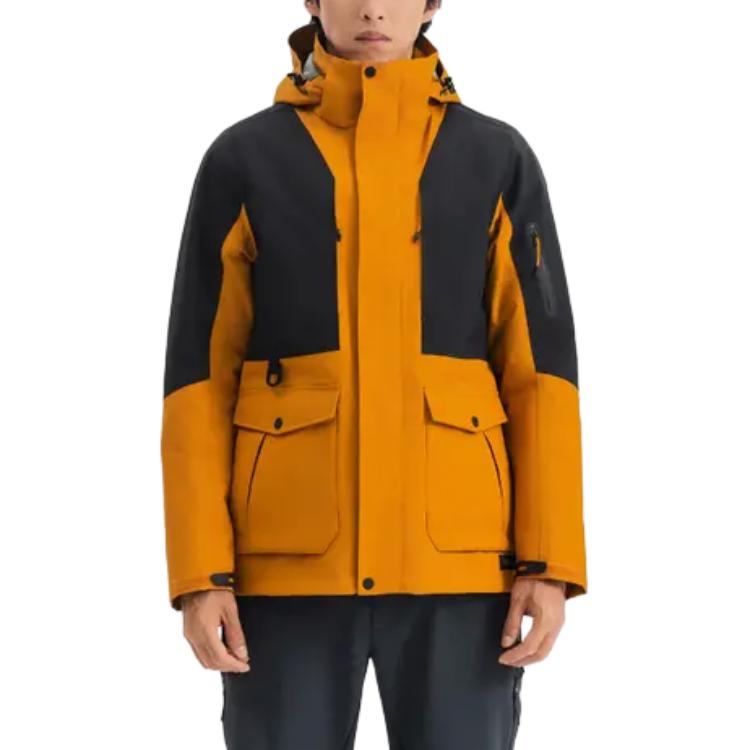 

DECATHLON FORCLAZ TRAVEL 500 Уличная пуховая подкладка 3-в-1 с капюшоном и молнией Модная водонепроницаемая ветрозащитная теплая водоотталкивающая куртка Мужская золотисто-коричневая M