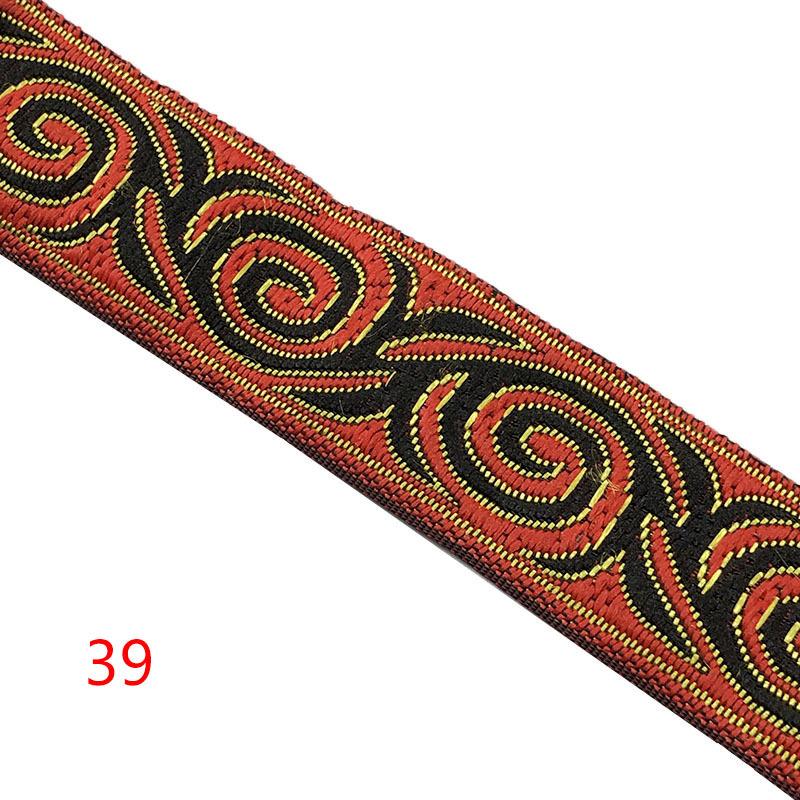 Diy handgefertigte Materialien 1 Streifen 7 Meter 2,5 cm Stickerei Ethnische Spitze Computer Jacquard Vorhang Heimtextilien Kleidung Spitzenzubehör