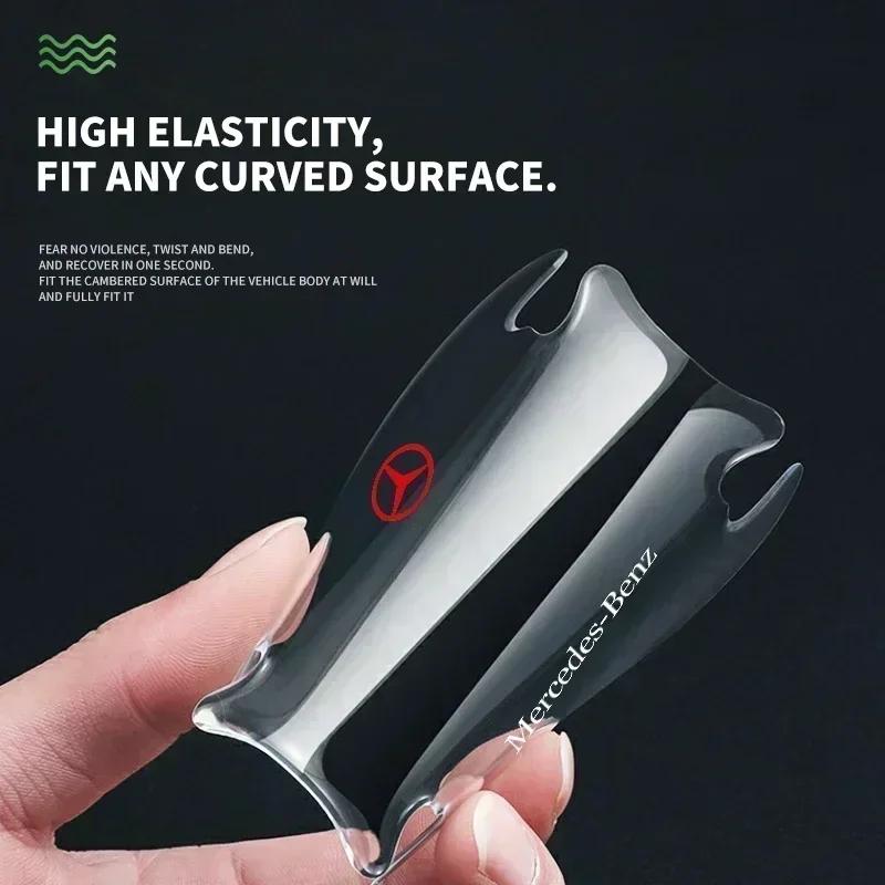 BQFJ7 Car Door Handle Bowl Scratch Protective Invisible Transparent Stickers For Mercedes Benz B/C/E/S Class A Class C200L GLC GLE CLA
