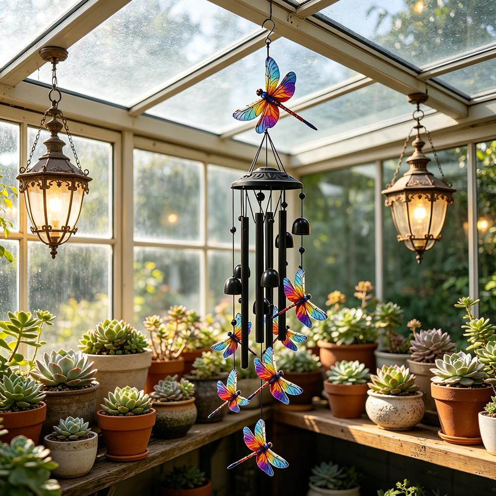 

90cm Dragonfly Wind Chime Soothing Outdoor Decor For Garden & Patio Crafted From Sturdy Metal And Nylon Rope China Mainland