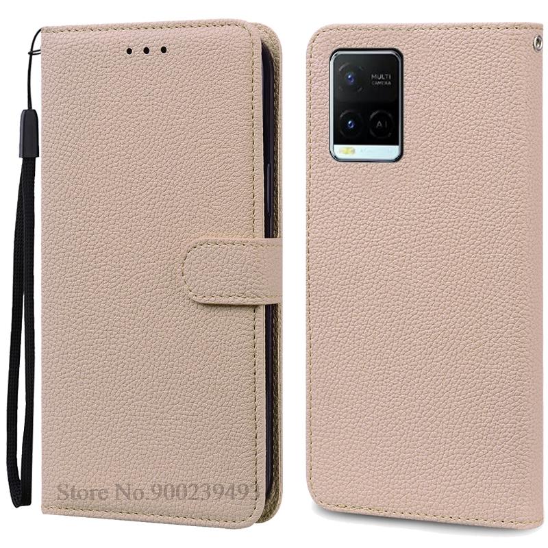 Pro pouzdro Vivo Y21S Měkké silikonové peněženkové kožené vyklápěcí pouzdro Pro pouzdro na telefon Vivo Y21 Zadní kryt Pro VivoY21S Vivo Y 21 Coque Fundas