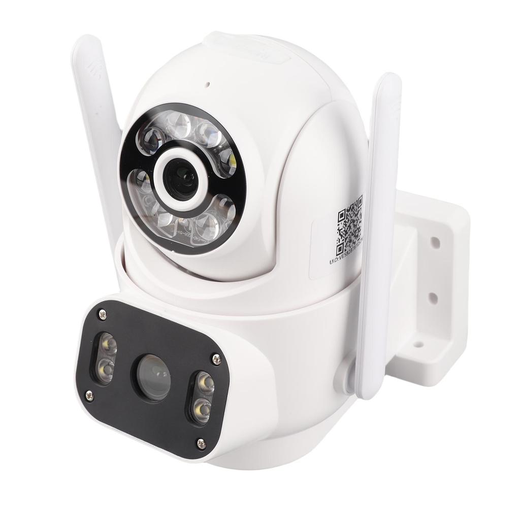 3MP+3MP Wireless Security Camera Dual Lens Wall Mount Smart WiFi Camera Full Color Night Vision 2 Way Audio Motion