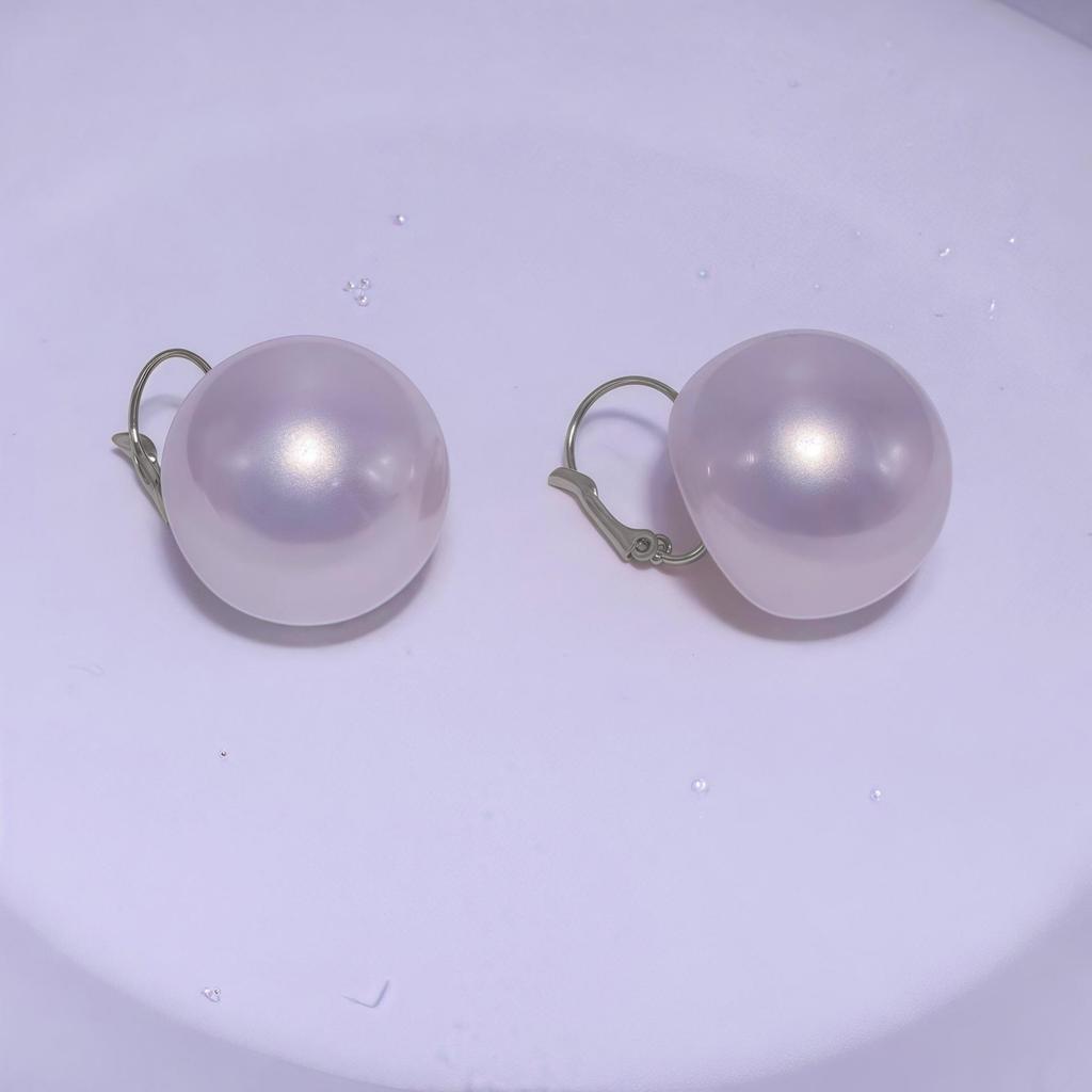 Elegant Imitation Pearl Gold-Plated French Hook Earrings - Trendy European & American Style