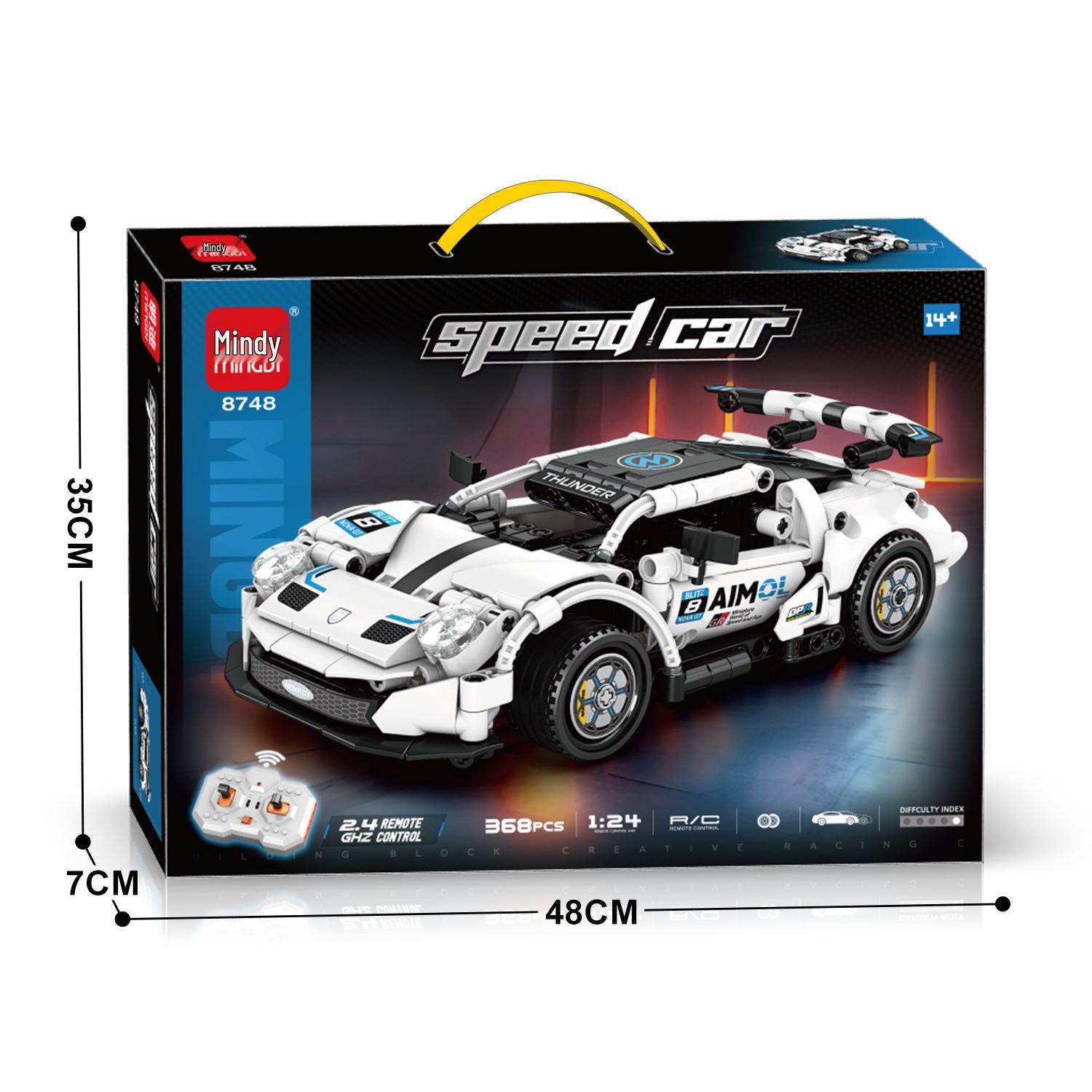 Радиоуправляемая гоночная машина из строительных блоков, совместимая с Lego - Образовательная игрушка для детей