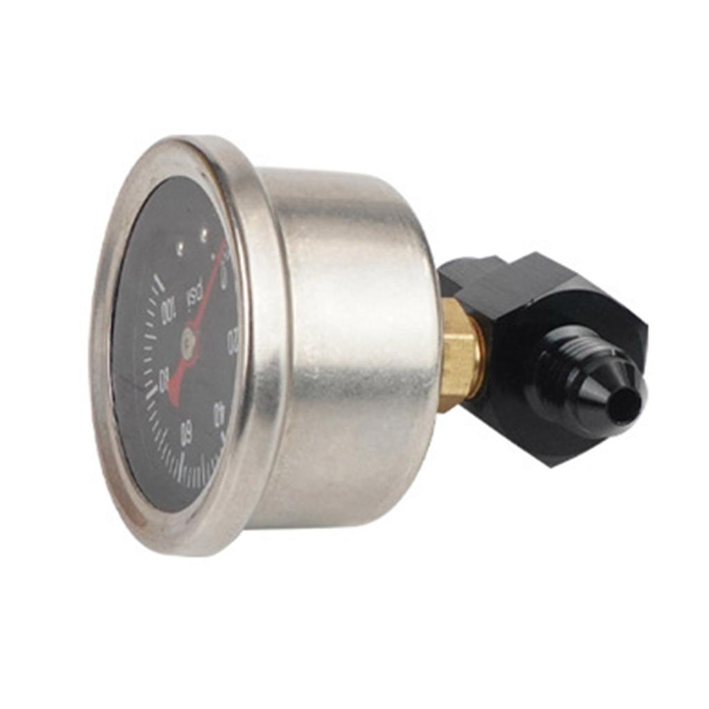 Universal Fuel Pressure Gauge Liquid 0-100psi Oil Press Gauge 1/8" NPT with 6AN Fuel Pressure Take Off Fitting