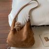 Suede large-capacity tote bag autumn new fashion high-value armpit bag