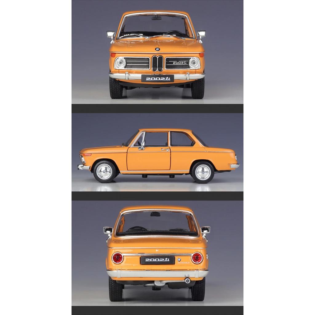 WELLY 1/24 BMW 2002 TI Alloy Miniature Car Model Diecast Metal Scale Model Car Diecast Metal Static Collection Children Toy Car