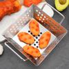 Non-stick Stainless Steel Grilling Tray Double Handle Noodle Strainer  Kitchen Tool