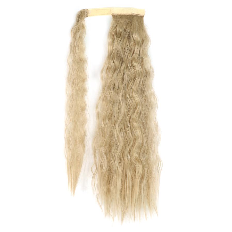 MISS WIG Lifelike Corn Wave Ponytail Wrapped Elevated Natural Extension Hairpin Bundle Hair Ponytail Natural Hair Extension