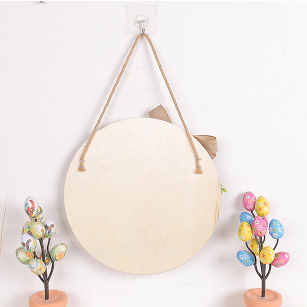 Easter Wooden Wreath, Easter Bunny Decoration Pendant, Outdoor Courtyard Door Hanging