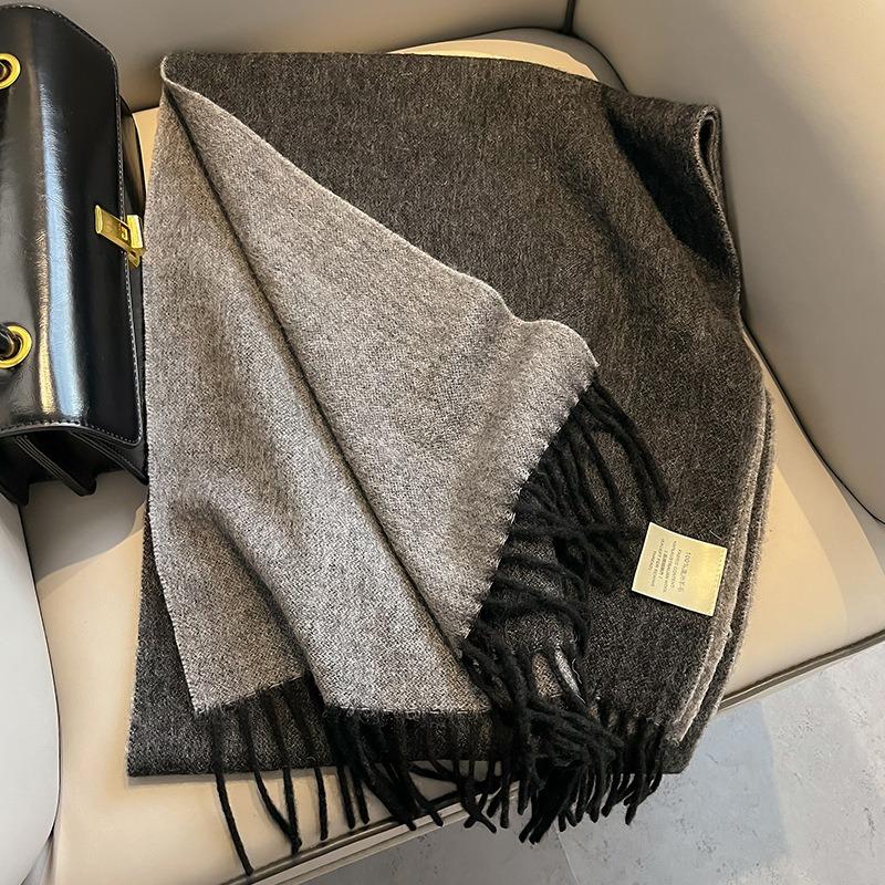 Pure Wool Scarf Men's High-end Winter Men's Scarf Men's