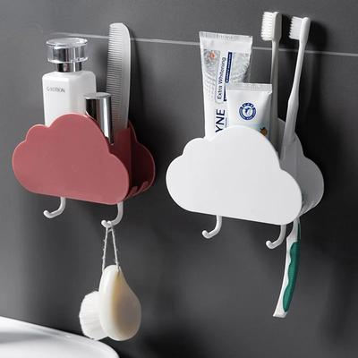 Multi-function Wall Mounted Bathroom Shelves Toothbrush Toothpaste Cosmetics Sundries Shelf Bathroom Organizer