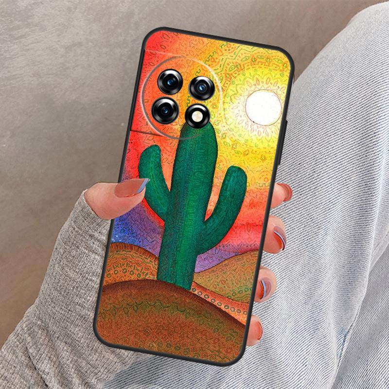 Plant Cactus Cover For OnePlus 12 12R 13 13R 11 10 Pro 8T 10T OnePlus Nord 4 CE 3 2 Lite N30 N20 N10 Case