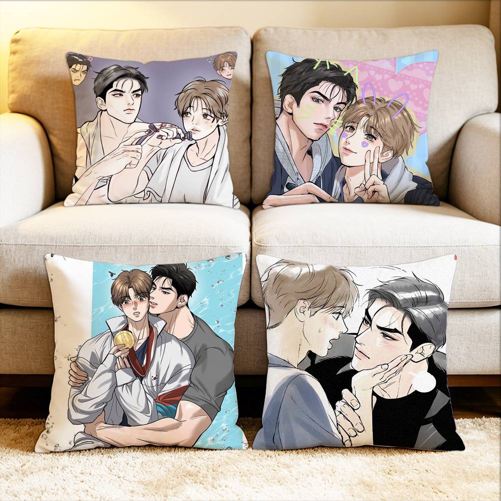 Bl Manhwa Jinx Joo Jaekyung Kim Dan Various Sizes Square Pillow Case For Car Home Bedchamber Decor