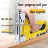 4-in-1 Staple Gun & Brad Nailer for Woodworking, Decoration, and Furniture