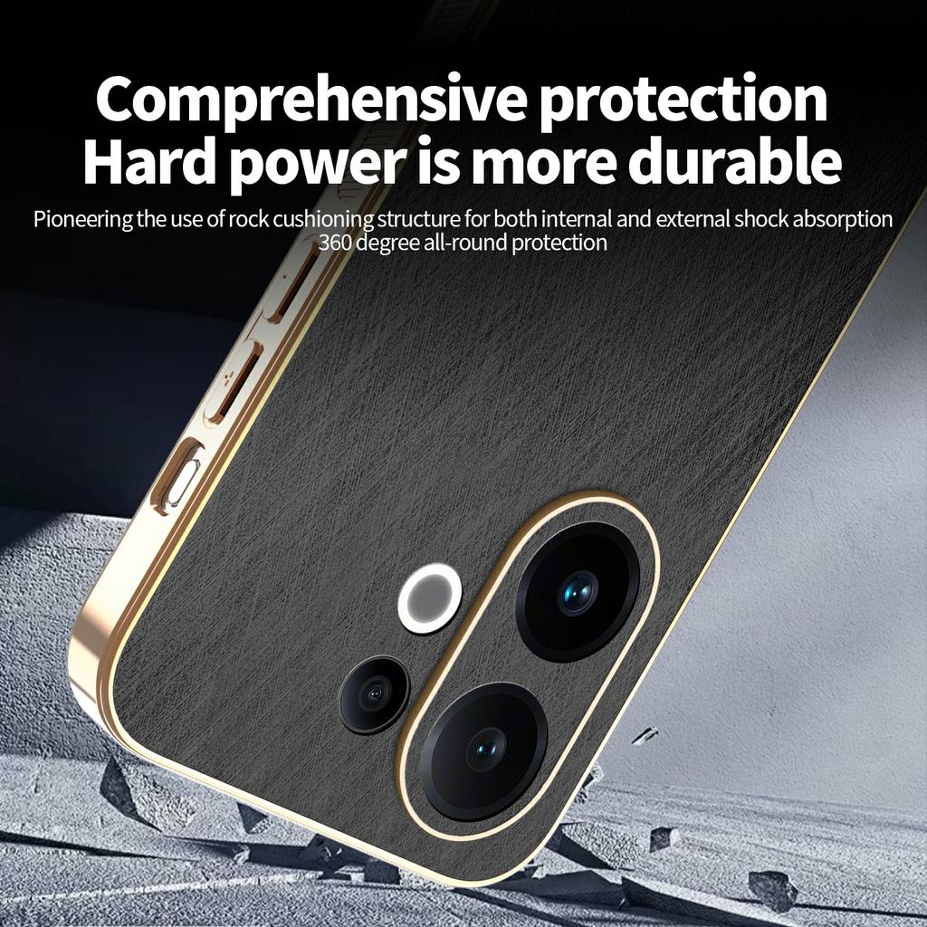 KADEM For vivo S30 5G Case Electroplating Silk Texture PU+TPU Phone Back Cover