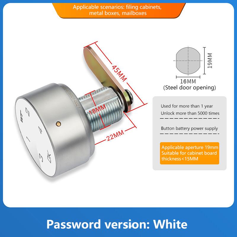 

Черно-белый 4-значный электронный сенсорный парольный интеллектуальный замок для ящика, разблокировка против часовой стрелки (опционально) A4
