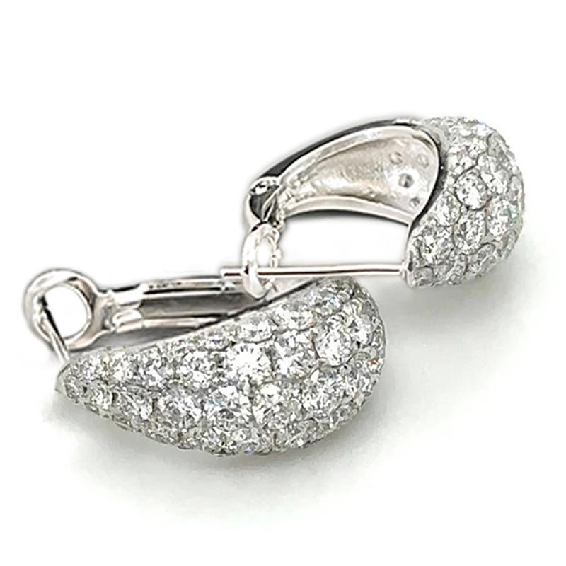 

Huitan Luxury Women Hoop Earrings Full Inlaid Shiny Cubic Zirconia Trendy Wedding Engagement Copper Color Accessories Zircon