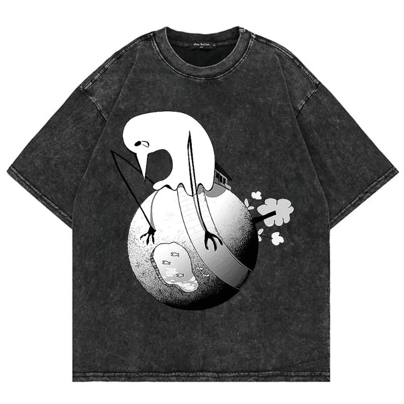 T-shirt Graphique GOODNIGHT PUNPUN pour Hommes Femmes Vêtements T-shirt Été Manches Courtes Hauts T-shirt en Coton Lavé Surdimensionné
