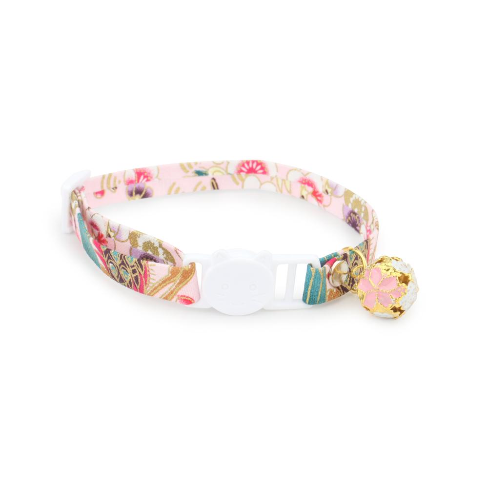 

Japanese Adjustable Cat Collar for Kitten Puppy Pet Fashion Cherry Blossoms with Bell Pet Collar