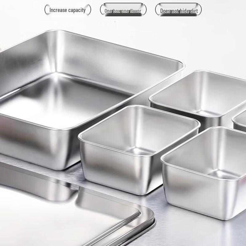 Stainless Steel 4-Compartment Condiment Box