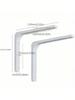 2Pcs Heavy-Duty Iron L-Shaped Shelf Brackets Right Angle Corner Supports for Wall Mounted Furniture Bracket Support Hardware