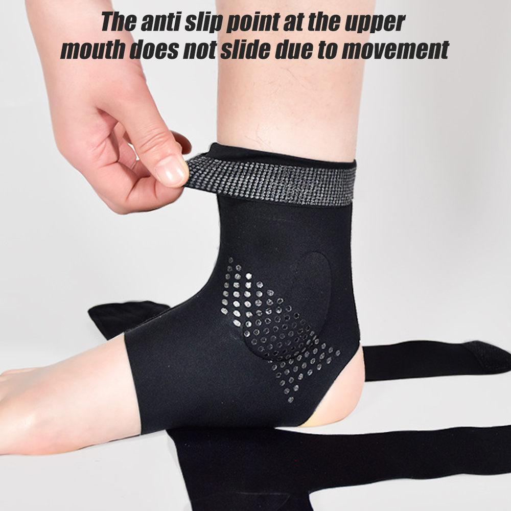 1Pcs Ankle Compression Support With Silicone Gel Pad, Adjustable Lightweight Ankle Brace for Injury Recovery, Joint Pain, Recovery