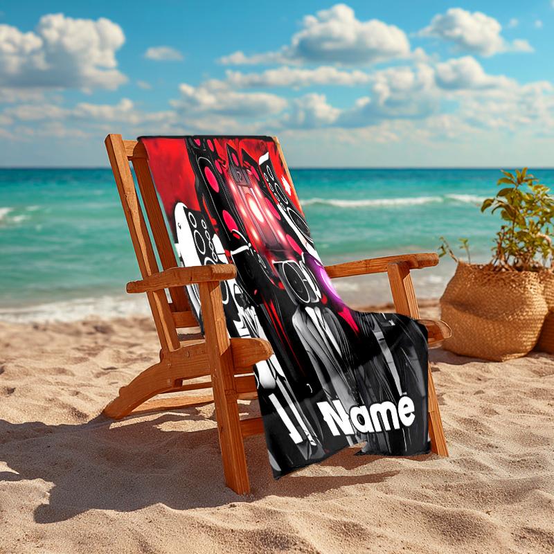 Personalized customized proof beach towel with Skibidi Toilet pattern - soft, absorbent,quick-drying,perfect swimming,camping&bathing