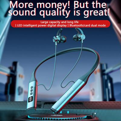 Grenzüberschreitender Bluetooth 5.3 In-Ear-Kopfhörer mit großer Reichweite und Multi-EQ-Neck-Hänger für Gaming/Sport mit Digitalanzeige