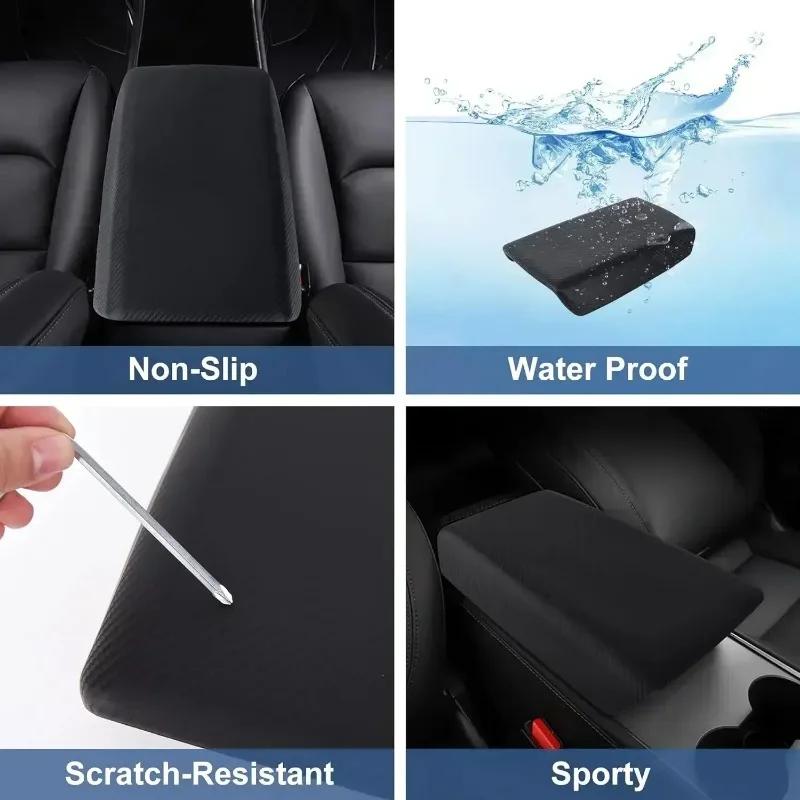 For Tesla Model 3 Y 2019-2025 Model 3 Highland 2025 Car Center Console Armrest Cover TPE Armrest Cushion FAuto Accessories