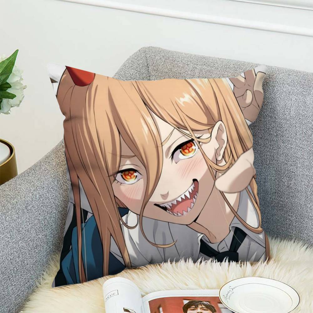 Anime Chainsaw Man Pillow Case Pillowcase Double-Sided Printing Cushion Cover 45x45 Decorative Cushions Sofa Soft Home Decor Pil