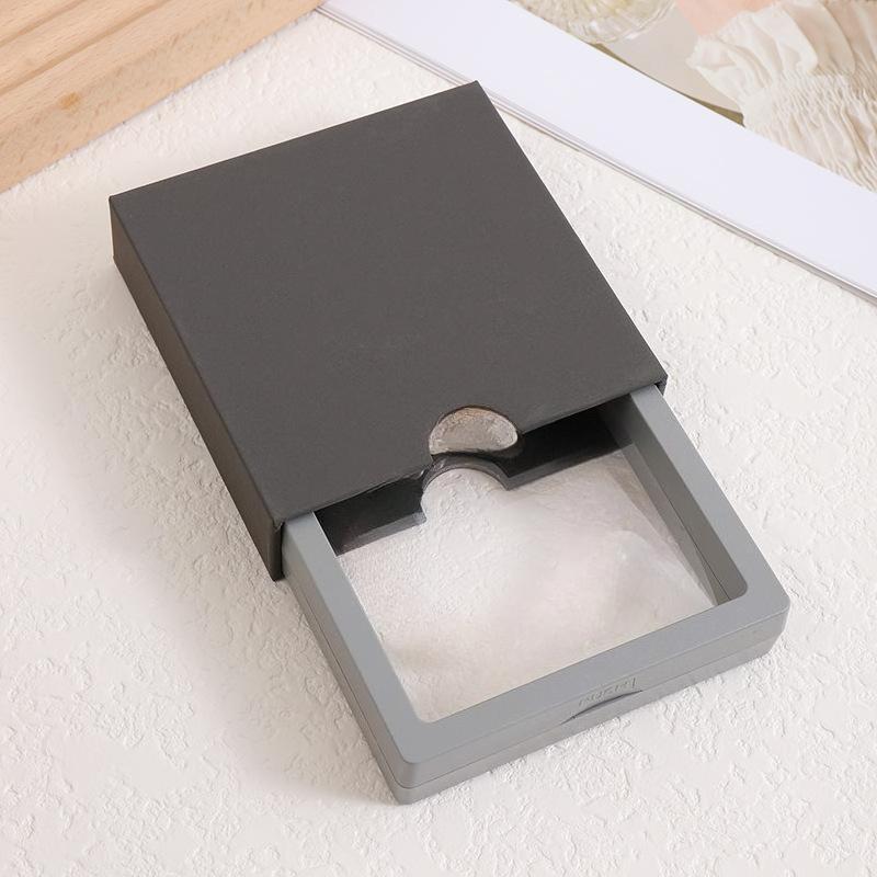 Transparent Floating Display Boxes Lastic PE Film Jewelry Packaging Box Jewelry Necklace Ring Seal Antioxidant Collectible Storage Case 10pcs