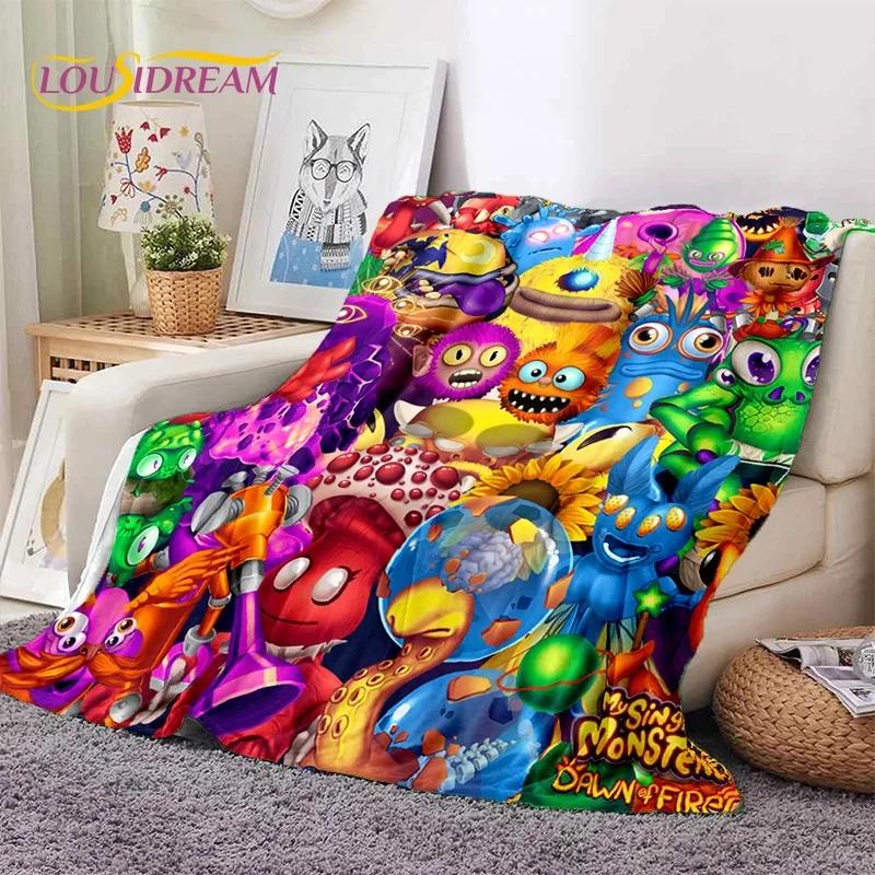 Game My Singing Monsters Cartoon Soft Flannel Blanket for Bed Bedroom Sofa Picnic ,Throw Blanket for Cover Outdoors Leisure Gift
