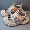 Kids Casual Shoes Hollowed-out Boys Girls Sandals Mesh Breathable 2025 Summer New Children Beach Shoes Non-slip Soft Sole Trendy