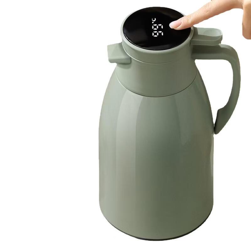 Shangqi 1.0L Morandi Green Glass Liner Thermos