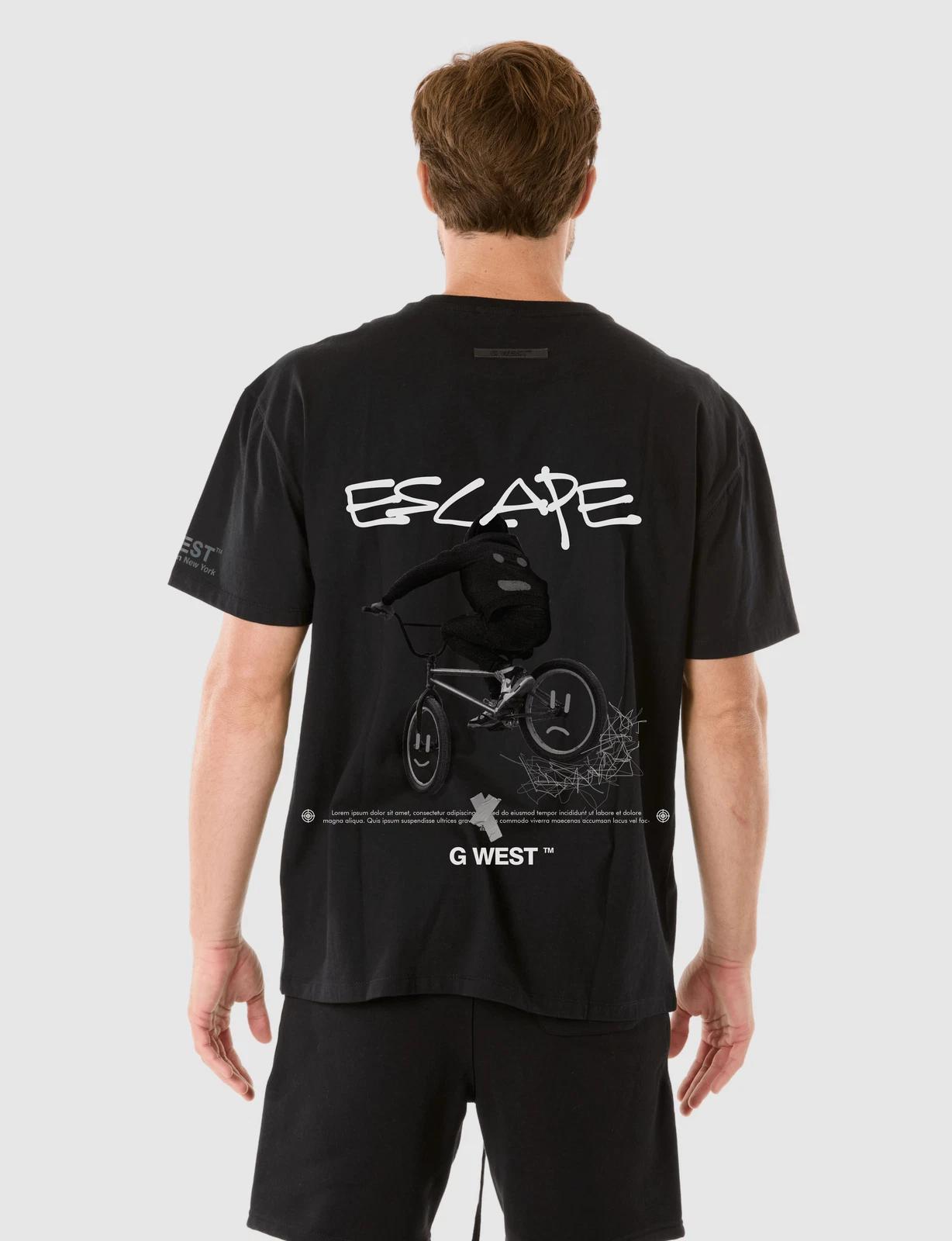 G WEST ESCAPE T-SHIRT - JET BLACK 3XL