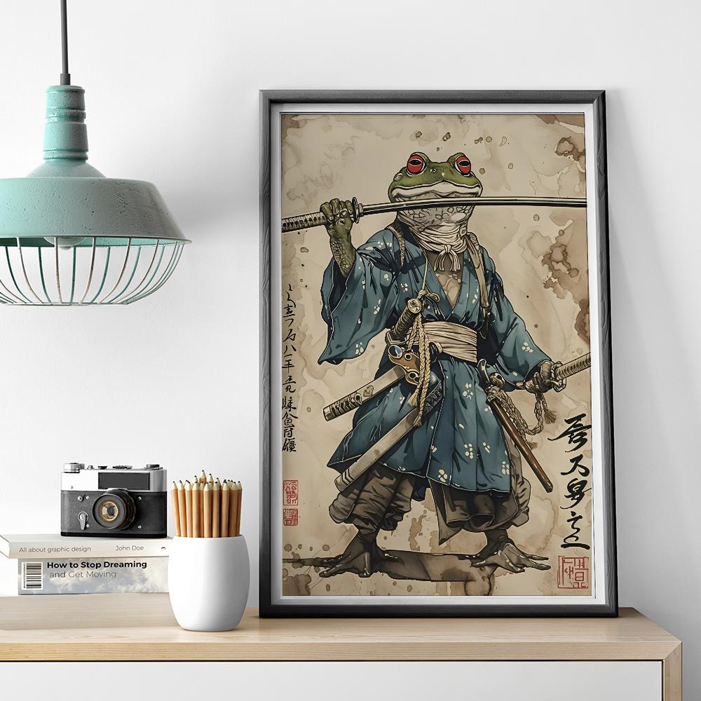 

1 шт. Японский Панда Кролик Лиса Лев Черепаха Самурай Постер HD Постеры Декор для Дома Комнаты Бара Кафе Искусство Настенная Живопись Картина 21cm×30cm NoFrame