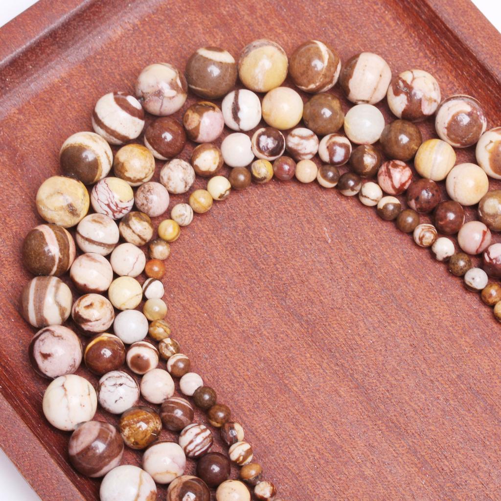 Round Beads 15" Strand Australia Zebra Jasper For Jewelry Making 4 6 8 10MM Natural Stone Pick Size DIY Bracelets Necklace