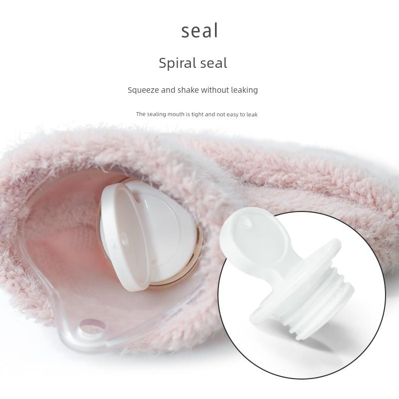 Trendy Water-Filled Hot Water Bottle 1000ml Cute Mini Water-Filled Hand Warmer for Men and Women Cartoon Hot Water Bag