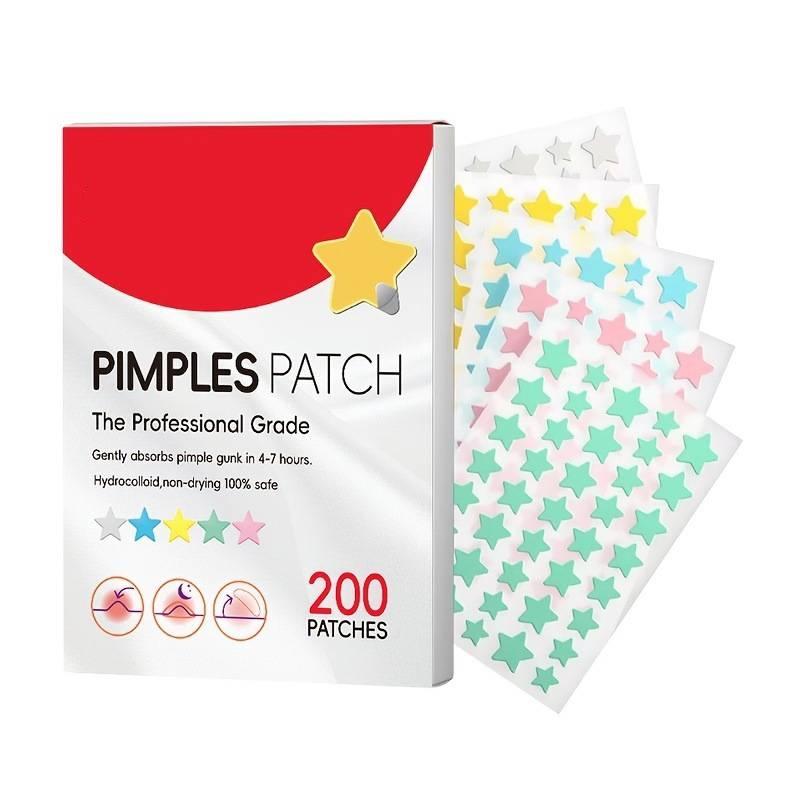 200pcs Acne PatchesStar Pimple Patch Acne Colorful Invisible Acne Removal Skin Care Stickers Concealer Face Spot Covering