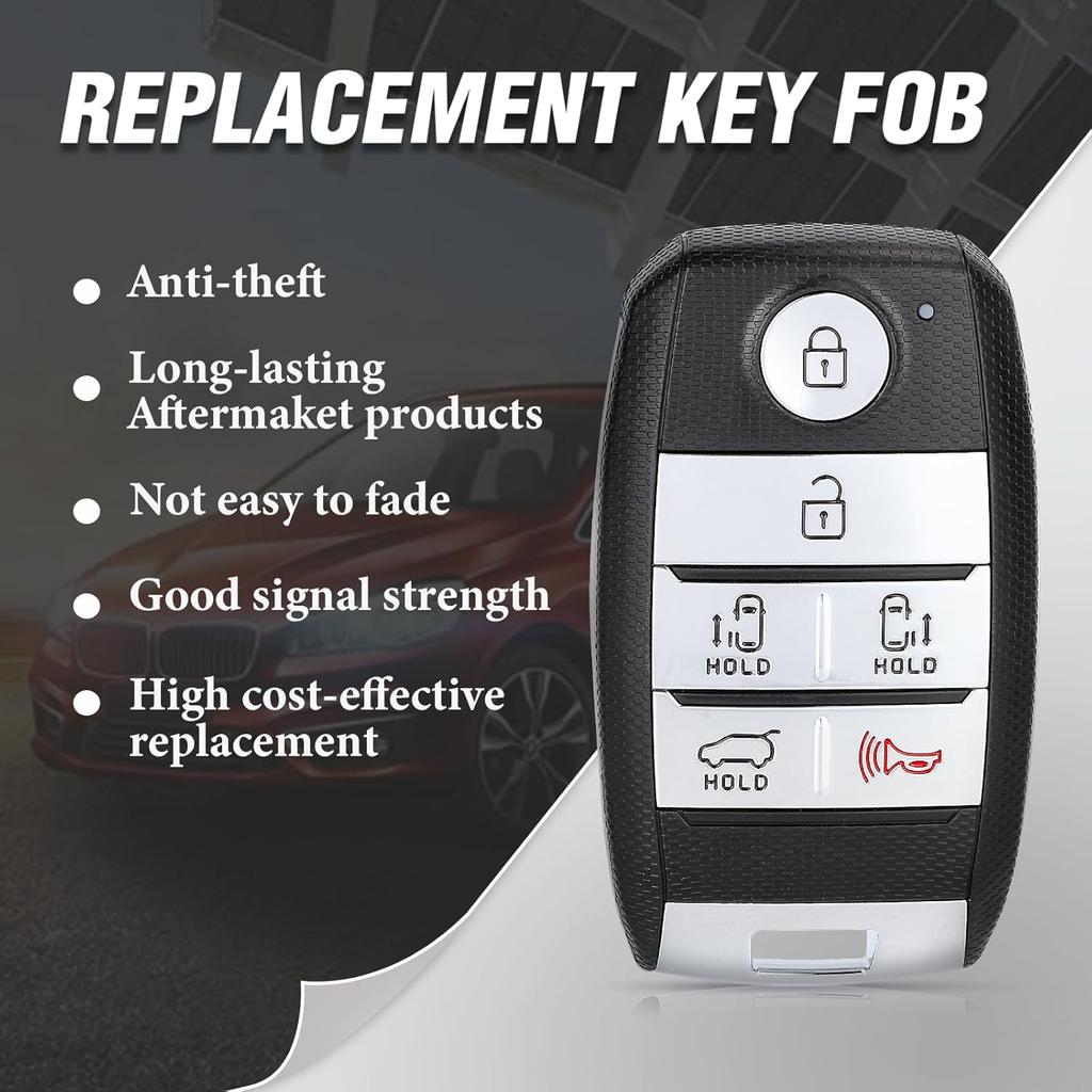 Keyless Entry Remote 6 Buttons Proximity Key Fob Replacement for Kia Sedona 2015 2016 2017 2018 2019 2020 2021(FCC:SY5YPFGE06 P/N:95440-A9300 ID47