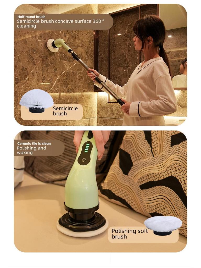 Multi-Function Electric Cleaning Brush for Kitchen, Bathroom & Floor