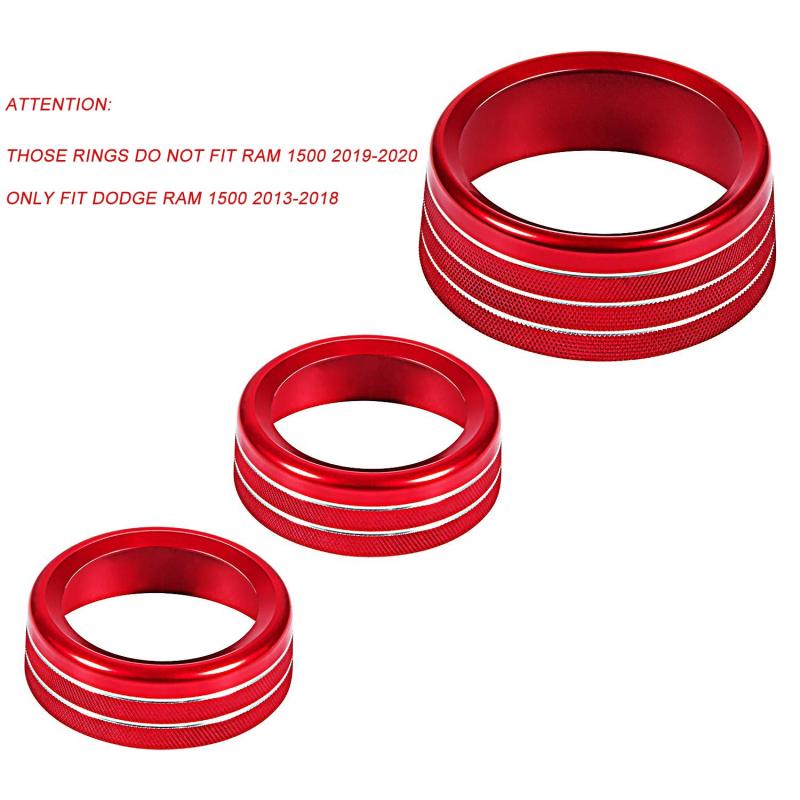 Air Conditioning Volume Radio Button Knob Cover For Dodge Challenger Charger Accessories 2015-2020